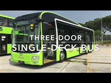 SMRT Buses: Singapore's first three-door bus!
